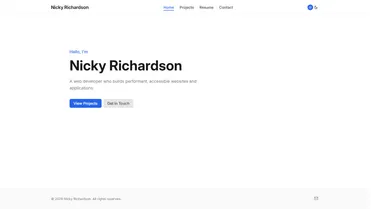 Screenshot of This Portfolio